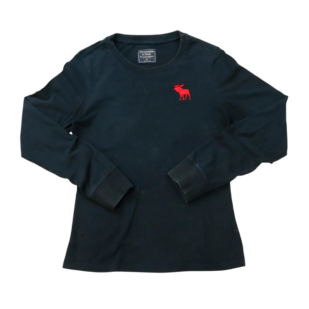 Vintage Abercombie Black/Navy Long Sleeve T-Shirt Size M